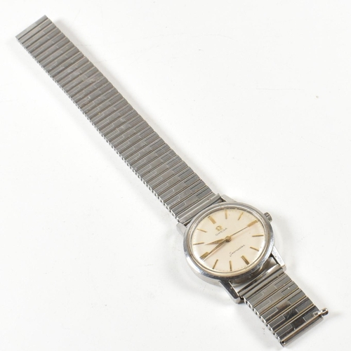 58 - Omega Seamaster stainless steel watch. The Omega watch having baton number markers with dagger hands... 