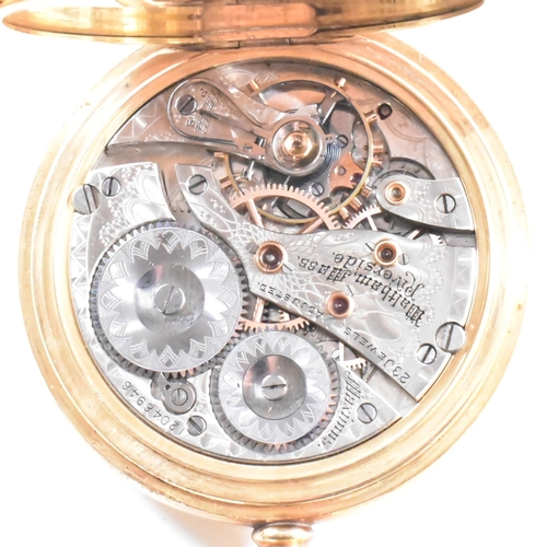 6 - A hallmarked 18ct gold Waltham Mass Riverside Maximus 23 jewel full hunter pocket watch. The watch h... 