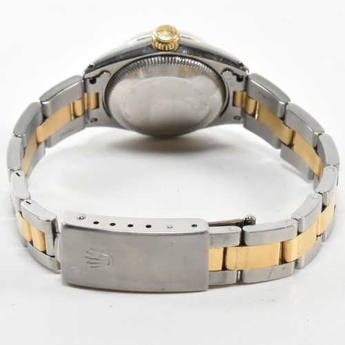 7 - A Rolex Oyster Perpetual Datejust ladies wristwatch. The watch with champagne dial, baton markers ha... 