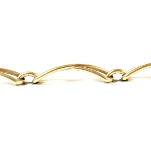 47A - A  Austro Hungarian 14ct yellow gold cross link bracelet. The bracelet formed with large cross links... 