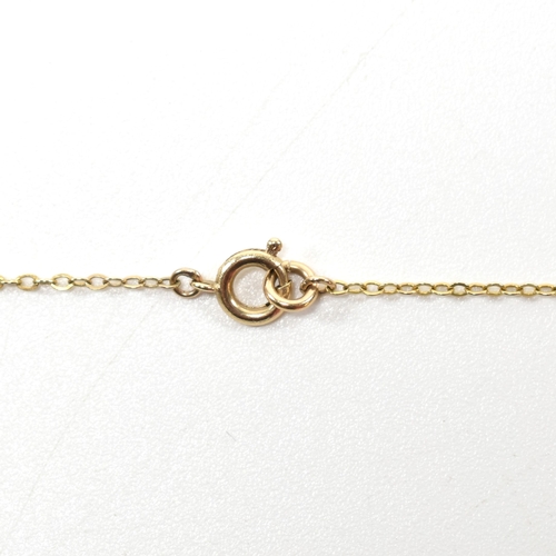 80A - A 9ct gold and pearl pendant necklace. The necklace strung with a cultured pearl to trace chain and ... 