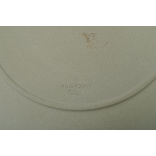 105 - Wedgwood - A collection of 20th century Wedgwood Jasperware Cameo ware in sage green colourway with ... 