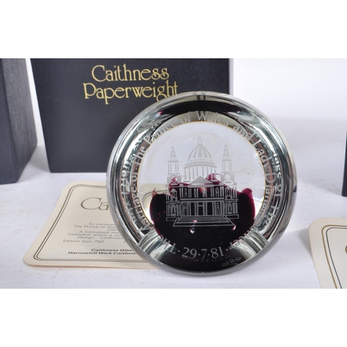 106 - Caithness - A collection of six glass paperweights to include limited edition St Pauls 575/750, limi... 