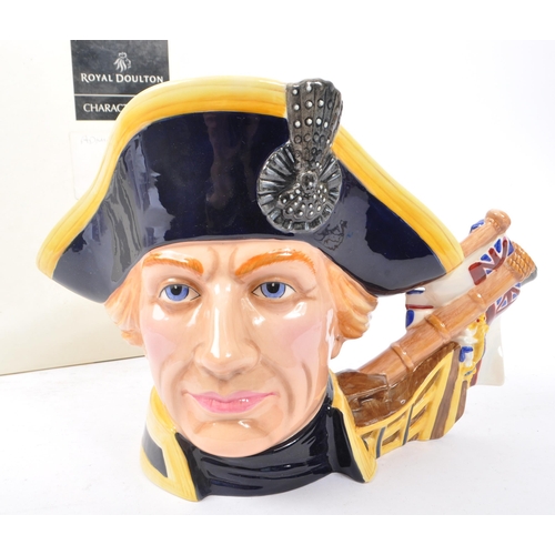 110 - Royal Doulton - A large china character jug in the form of Lord Horatio Nelson D7236 issued in the y... 