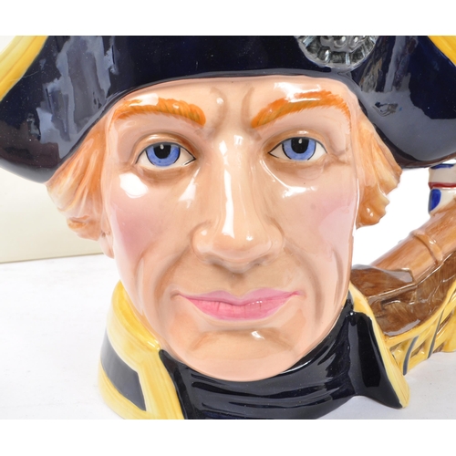 110 - Royal Doulton - A large china character jug in the form of Lord Horatio Nelson D7236 issued in the y... 