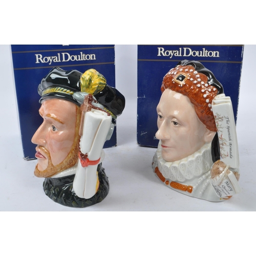 116 - Royal Doulton - Two large china Royal Doulton Classics character jugs one in the form of Queen Eliza... 