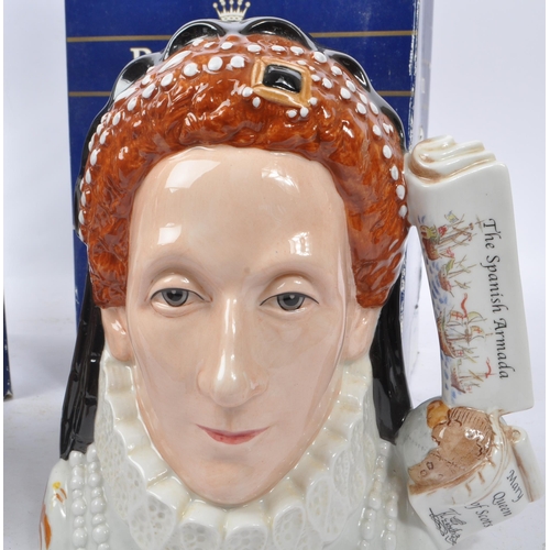 116 - Royal Doulton - Two large china Royal Doulton Classics character jugs one in the form of Queen Eliza... 