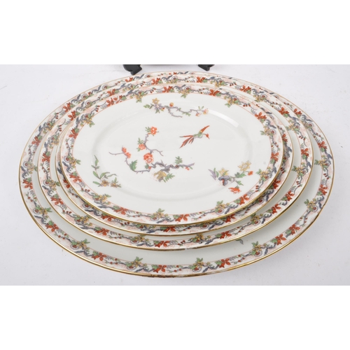 121 - L. Bernardaud & Co Limoges - A collection of five early 20th Century porcelain china graduating oval... 