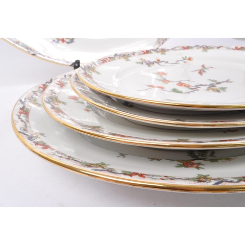 121 - L. Bernardaud & Co Limoges - A collection of five early 20th Century porcelain china graduating oval... 