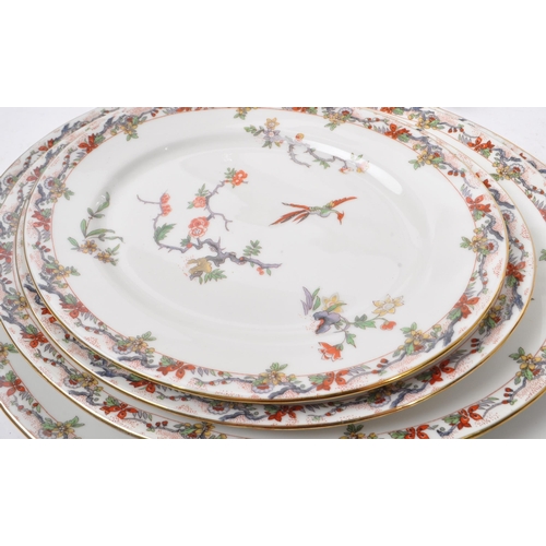 121 - L. Bernardaud & Co Limoges - A collection of five early 20th Century porcelain china graduating oval... 