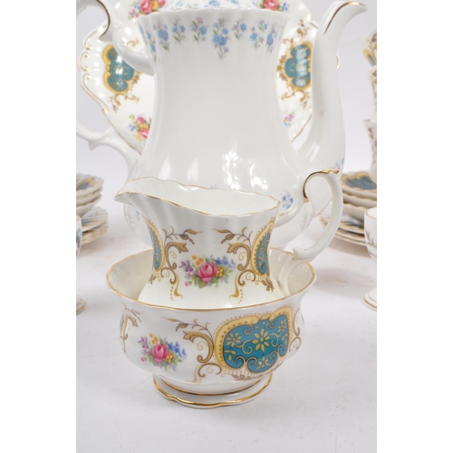 125 - Royal Albert - A later 20th Century vintage china porcelain twenty-one piece Royal Albert tea servic... 