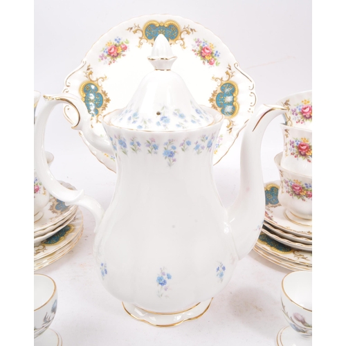 125 - Royal Albert - A later 20th Century vintage china porcelain twenty-one piece Royal Albert tea servic... 