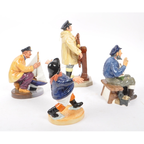 126 - Royal Doulton - A collection of four china porcelain Royal Doulton seaman figures to include The Hel... 