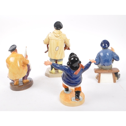 126 - Royal Doulton - A collection of four china porcelain Royal Doulton seaman figures to include The Hel... 