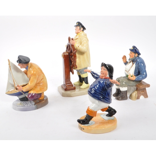 126 - Royal Doulton - A collection of four china porcelain Royal Doulton seaman figures to include The Hel... 