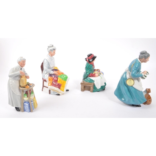 130 - Royal Doulton - A collection of four china porcelain Royal Doulton figurines comprising of The Favou... 