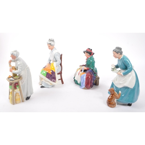 130 - Royal Doulton - A collection of four china porcelain Royal Doulton figurines comprising of The Favou... 