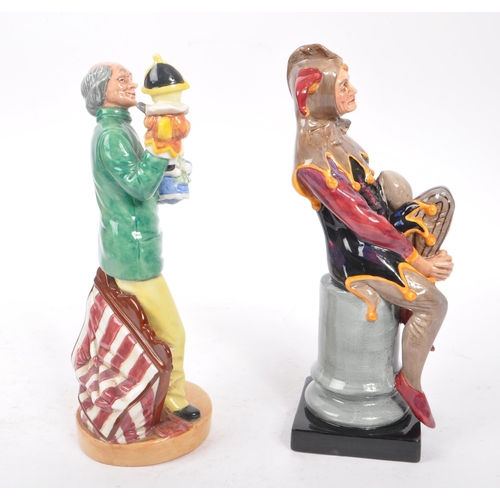 134 - Royal Doulton - Two 20th Century vintage china porcelain Royal Doulton figurines to include The Jest... 