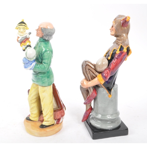 134 - Royal Doulton - Two 20th Century vintage china porcelain Royal Doulton figurines to include The Jest... 