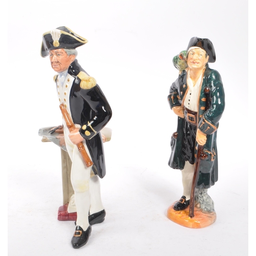 136 - Royal Doulton - Two 20th Century vintage china porcelain Royal Doulton figurines to include The Capt... 