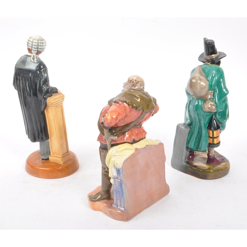 139 - Royal Doulton - A collection of three 20th Century china porcelain Royal Doulton figurines comprisin... 