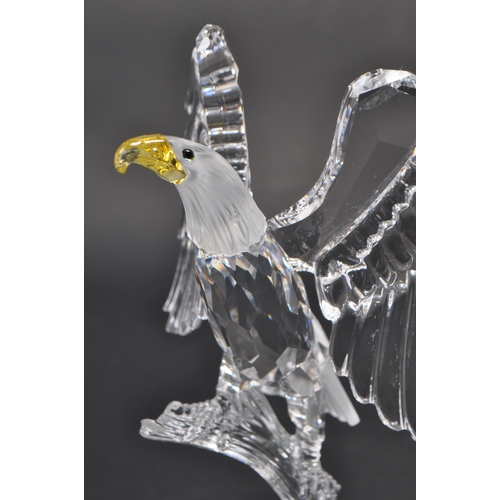 149 - Swarovski - A crystal glass Swarovski ' feathered friends ' figurine in the form of a bald eagle wit... 