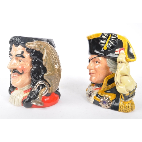 161 - Royal Doulton - Two 20th Century china Royal Doulton character jugs. One of Captain Hook D6947 chara... 