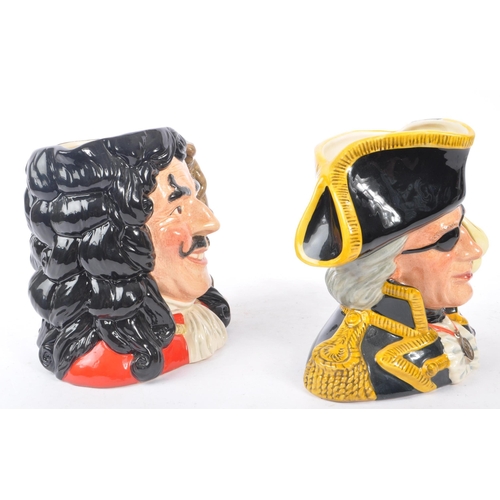 161 - Royal Doulton - Two 20th Century china Royal Doulton character jugs. One of Captain Hook D6947 chara... 