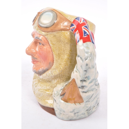 164 - Royal Doulton - A large china Royal Doulton character jug in the form of explorer Captain Scott D711... 