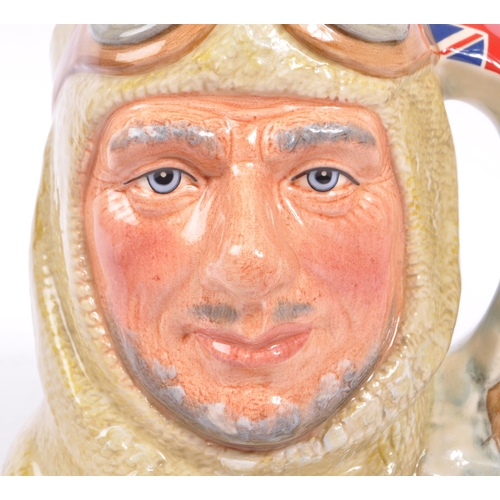 164 - Royal Doulton - A large china Royal Doulton character jug in the form of explorer Captain Scott D711... 