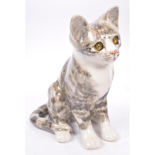 167 - Wood & Sons Burslem / Tony Wood - A collection of four 20th Century vintage china cat figures and te... 