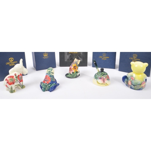 174 - Old Tupton Ware - A collection of five china hand painted Old Tupton Ware items to include figurines... 