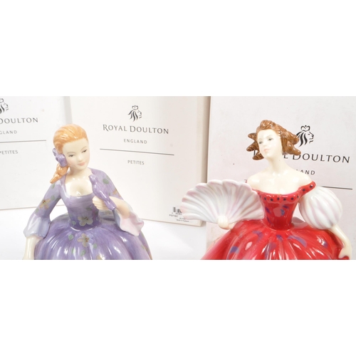 187 - Royal Doulton - A collection of five china porcelain Royal Doulton pretty ladies / petites figurines... 