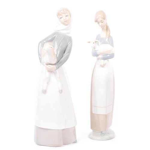 201 - Lladro / Nao - A collection of Lladro & Nao china figures, alongside other similar examples. The col... 