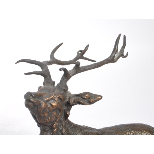 202 - After Ferdinand Pautrot (1832-1874) - A 19th Century French bronze figurine in the form of a stag in... 