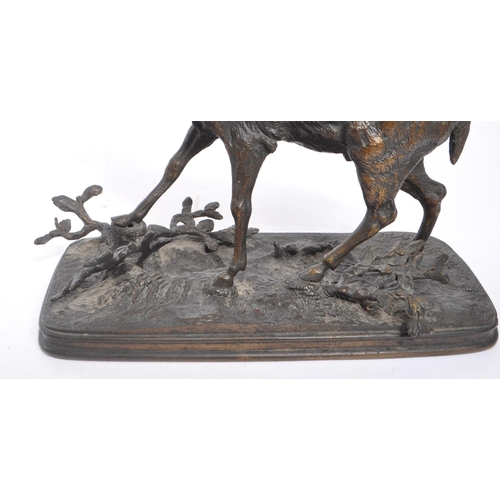 202 - After Ferdinand Pautrot (1832-1874) - A 19th Century French bronze figurine in the form of a stag in... 