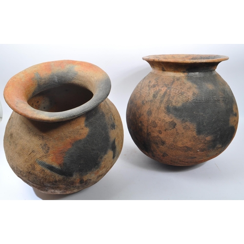 27 - Two vintage 20th century African Kenyan clay pots / cisterns for water storage. Made by women in the... 