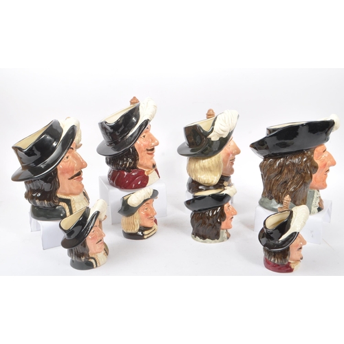 30 - Royal Doulton - A collection of 20th Century ceramic character jugs depicting the ' Three Musketeers... 