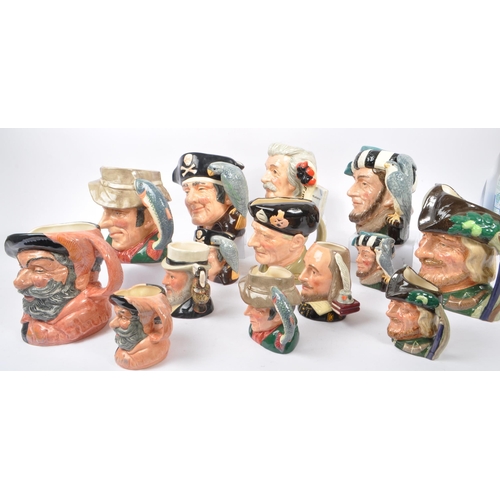 32 - Royal Doulton - A collection of 20th Century ceramic character jugs to include large jugs depicting ... 