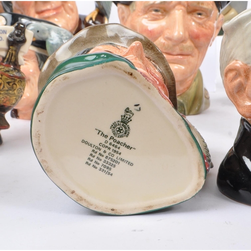 32 - Royal Doulton - A collection of 20th Century ceramic character jugs to include large jugs depicting ... 