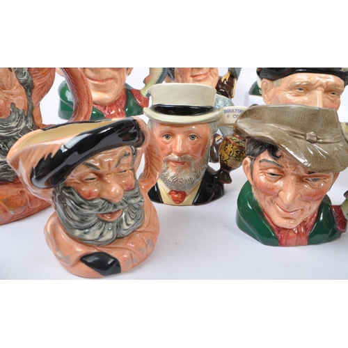 32 - Royal Doulton - A collection of 20th Century ceramic character jugs to include large jugs depicting ... 