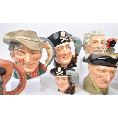 32 - Royal Doulton - A collection of 20th Century ceramic character jugs to include large jugs depicting ... 