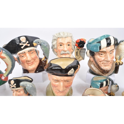 32 - Royal Doulton - A collection of 20th Century ceramic character jugs to include large jugs depicting ... 