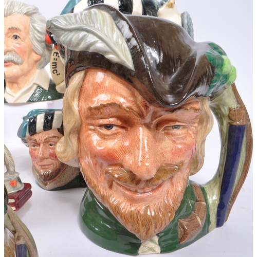 32 - Royal Doulton - A collection of 20th Century ceramic character jugs to include large jugs depicting ... 