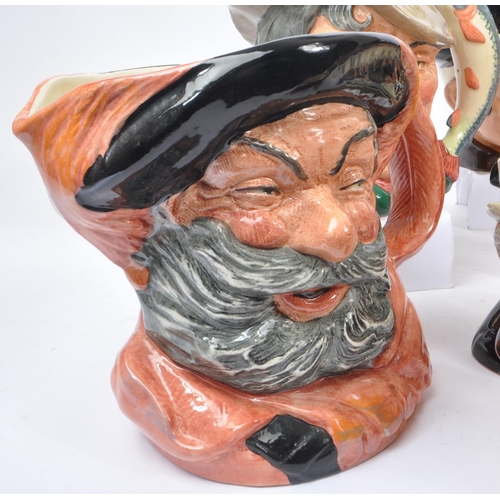 32 - Royal Doulton - A collection of 20th Century ceramic character jugs to include large jugs depicting ... 