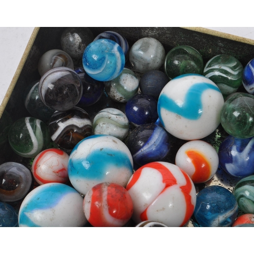 325 - A collection of 19th Century Victorian and later marbles various sizes comprising of clear examples,... 