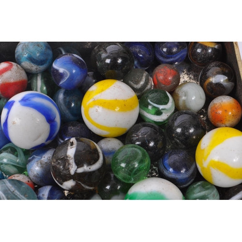 325 - A collection of 19th Century Victorian and later marbles various sizes comprising of clear examples,... 