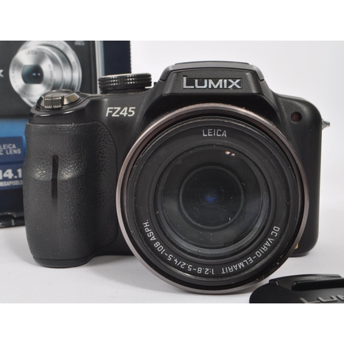 341 - Panasonic - A Panasonic digital bridge camera and compact digital camera. The collection to include ... 