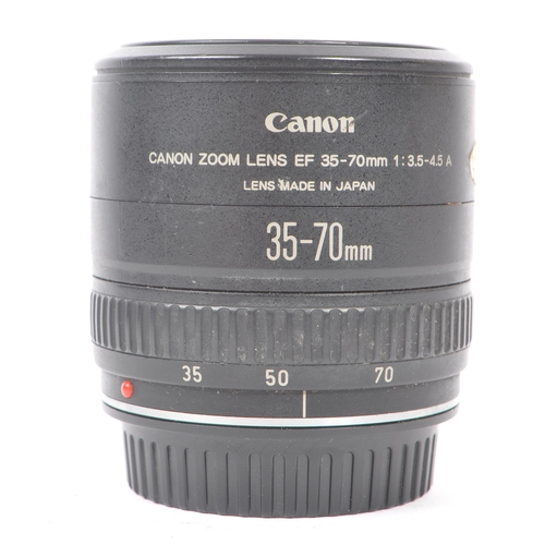 354 - Sigma - A Sigma EX 105mm F2.8 Macro AF lens. Serial number 1003012. Canon EF mount. Alongside a Tamr... 