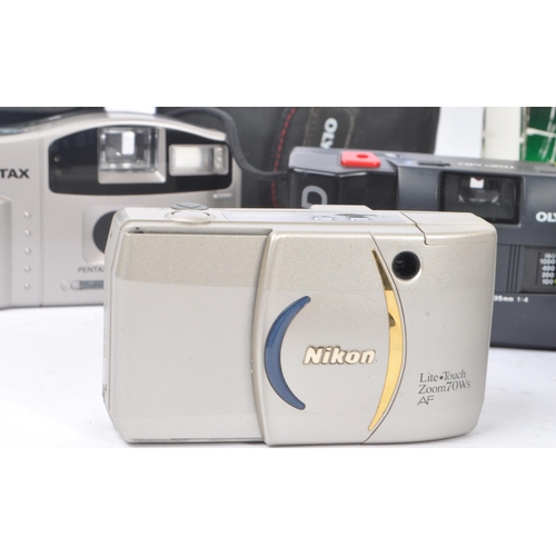 380 - A collection of late 20th century 35mm compact point and shoot cameras. The collection to include a ... 